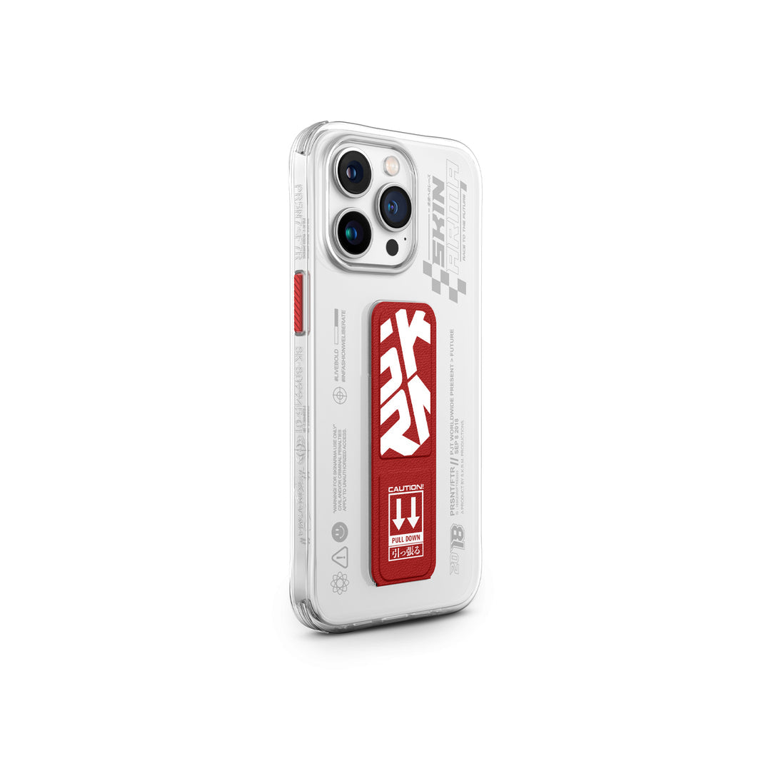 كڤر حماية Apex من SkinArma لهاتف iPhone 15 Pro Max مع مسكة | أحمر كڤر حماية Apex من SkinArma لهاتف iPhone 15 Pro Max مع مسكة | أحمر